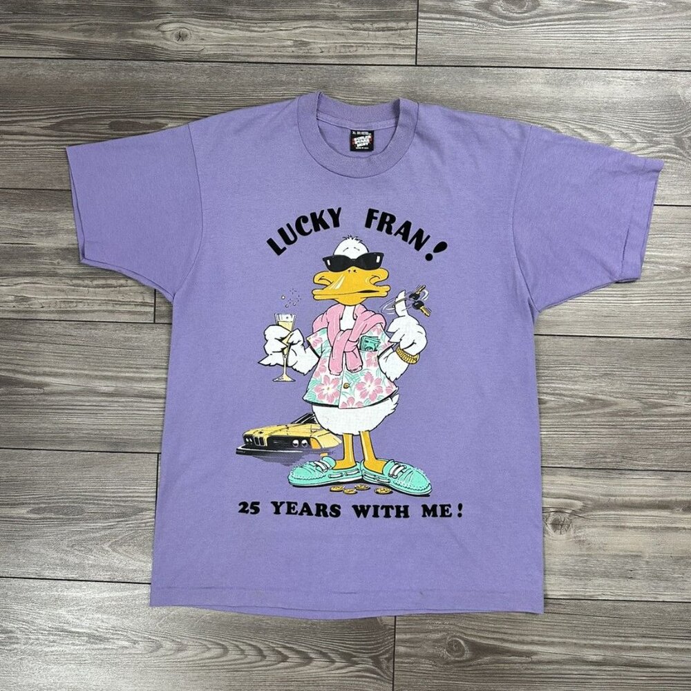 Vintage 80’s “Lucky Fran! 25 Years With Me! Duck T Shirt